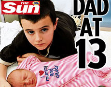 Alfie Patten, 13, and his baby daughter Maisie. Alfie Patten, 13, and his baby daughter Maisie.