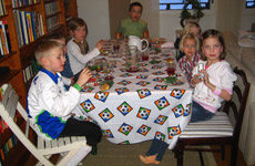 Sanna's little cousins celebrating Friend's Day. Photo / Matt Kennedy-Good Sanna's little cousins celebrating Friend's Day. Photo / Matt Kennedy-Good