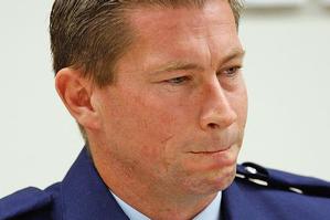 An upset Constable Karl Pennington wept as he gave evidence yesterday. Photo / Brett Phibbs