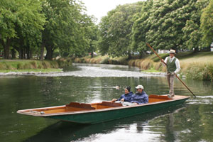 Punting in the Avon is a great way to explore Christchurch at any time of year. Photo / Jim Eagles