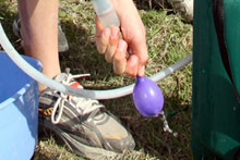 Filling water bombs proved more trying than entertaining. File photo / Hawke's Bay Today Filling water bombs proved more trying than entertaining. File photo / Hawke's Bay Today