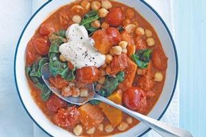 Silverbeet and pumpkin curry. Photo / Supplied
