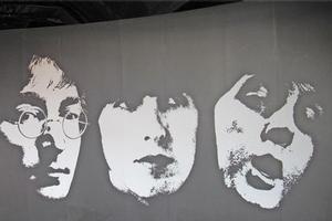 Picture at the entrance of The Beatles Story museum in Liverpool. Photo / Graham Reid.