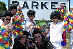 In 2007, Parkes held the distinction of having the most Elvis impersonators in one place at one time. Photo / Supplied
