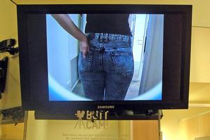 Jeanswest says the camera, which plays on a large screen, is not a recording device.