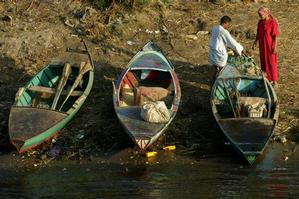 A new day begins for an Egyptian family on the banks of the Nile River. Photo / Alan Gibson