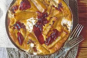 Potato and goat's cheese frittata. Photo / Chris Court