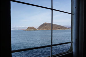 Our first glimpse of Russia, from the bowels of the ferry. Photo / Rob Gray
