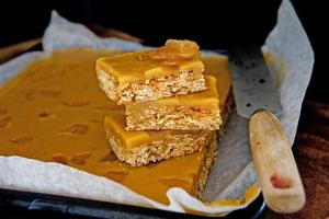Ginger, almond and oat slice. Photo / Babiche Martens