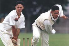 Twins Tai (left) and Tasesa Lavea played under-17 cricket for Auckland in 1996. Photo / Geoff Dale Twins Tai (left) and Tasesa Lavea played under-17 cricket for Auckland in 1996. Photo / Geoff Dale
