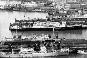 Queens Wharf (centre in this 1957 photo) has long been an important part of the port. Photo / NZ Herald