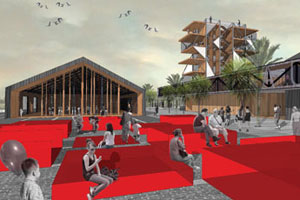 One of the concept design entries from finalist Stevens Lawson Architects. Photo / Supplied