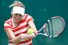 Elena Vesnina, a finalist at last year's Classic, practices at the Albany Tennis Park after arriving in New Zealand. Photo / Richard Robinson Elena Vesnina, a finalist at last year's Classic, practices at the Albany Tennis Park after arriving in New Zealand. Photo / Richard Robinson