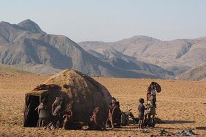 A home of the Himba tribe, who live in northern Namibia. Photo / James Whatley - Wikimedia Commons