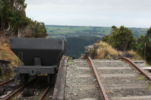 The top of the Denniston Incline which has been partially restored to the way it looked 50 years ago. Photo / Jim Eagles