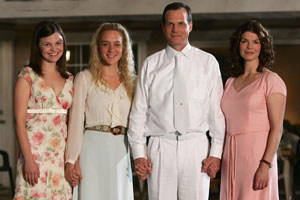 Television show Big Love explores what it's like to be a married man - with three wives. Photo / Supplied