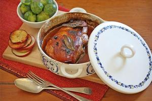 Pork rump cooked in cider. Photo / Greg Bowker