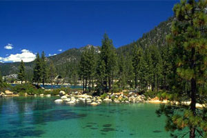 Gorgeous Lake Tahoe is a popular location for fishing and both winter and summer recreation. Photo / Wikimedia Commons image by Christian Abend