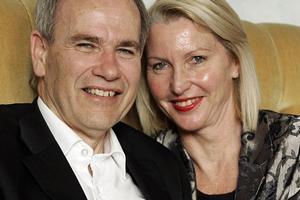 Len Brown at home with his wife Shan Inglis. Photo / Janna Dixon