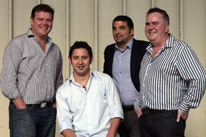 Lewisham Awards finalists for Hospitality Personality of the Year (from left): Luke Dallow (Sale St/Chapel Bar), Dylan Marychurch (Northern Steamship Co), Michael Dearth (The Grove) and Simon Gault (Nourish Group). Photo / Dean Purcell