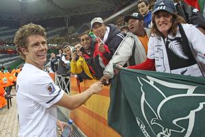 All Whites defender Tony Lochhead is amazed at the level of interest the side has received since their shock draw with Italy. Photo / Brett Phibbs