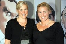 Caroline Meyer (far left) and Georgina Earl. Photo / Dean Purcell Caroline Meyer (far left) and Georgina Earl. Photo / Dean Purcell