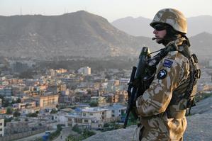 A New Zealand soldier on patrol in Kabul. A request for extra troops was turned down. Photo / Patrick Gower