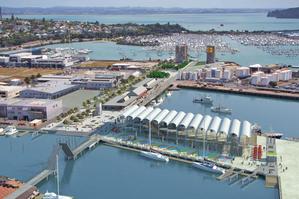 The Viaduct Events Centre, under construction on the Auckland waterfront, is being put forward as an alternative 'party central'. Photo / Supplied