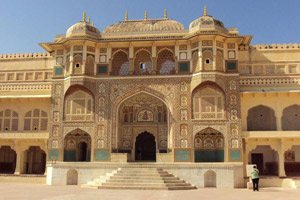 Detail inside the Amber Fort in Jaipur. Photo / Audrey Young