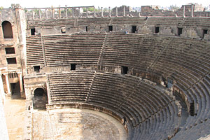 The fantastically preserved Bosra theatre in Syria. Photo / Jill Worrall
