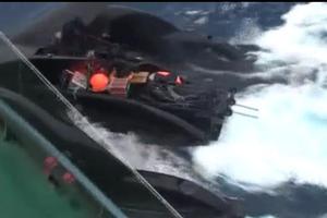 he Sea Shepherd vessel Ady Gil, formerly known as Earthrace, is rammed by a Japanese Whaling ship. Photo / Supplied