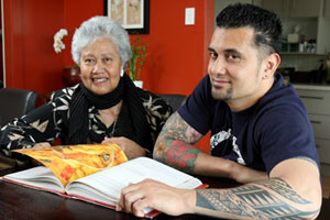 Michael Meredith with his mother Metita Saleilua. Photo / Greg Bowker