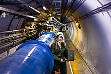 The 27km Large Hadron Collider at Cern's particle physics laboratory. Photo / Supplied