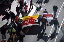 Labour knows that hotel invasions are not the way to sway opinion against workplace laws. Photo / Dean Purcell Labour knows that hotel invasions are not the way to sway opinion against workplace laws. Photo / Dean Purcell