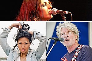 Most Kiwi pop stars like (clockwise from top) Brooke Fraser, Tim Finn and Boh Runga sing with American accents, according to new research. Photos / Hawkes Bay Today, NZ Herald, supplied.