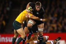 Brad Thorn had a typically busy test last night. Photo / Getty Images Brad Thorn had a typically busy test last night. Photo / Getty Images