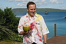 Prime Minister John Key wearing his Vanuatu shirt at the Pacific Islands Forum leaders' retreat at the Havannah Resort. Photo / Mark Mitchell Prime Minister John Key wearing his Vanuatu shirt at the Pacific Islands Forum leaders' retreat at the Havannah Resort. Photo / Mark Mitchell