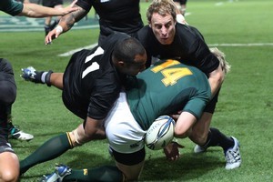 The Springboks are behind the All Blacks in the breakdown area now. Photo / Getty Images