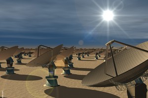 An artist's impression of the square kilometre array.