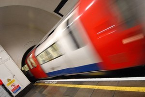 The first air-conditioned train on the London Underground network was launched on the Metropolitan line last week. Photo / AFP