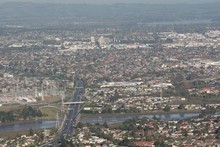 Southern Motorway, Otahuhu and Otara with Manukau in the Background. Photo / NZ Herald Southern Motorway, Otahuhu and Otara with Manukau in the Background. Photo / NZ Herald