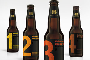 Hallertau's Four Beers. Photo / Supplied