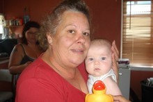 Penelope Phillips, seen here with her grandson Deklin McKenzie, was killed when a car driven by Frances Carol Stubbs fled a police check point and crashed into her car. Photo / Supplied Penelope Phillips, seen here with her grandson Deklin McKenzie, was killed when a car driven by Frances Carol Stubbs fled a police check point and crashed into her car. Photo / Supplied