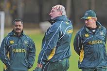 Springboks coaches Peter de Villiers, Gary Gold and Dick Muir. Photo / Getty Images Springboks coaches Peter de Villiers, Gary Gold and Dick Muir. Photo / Getty Images