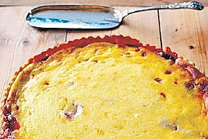 Celebrate the sweet life with a slice of rhubarb and ricotta tart.