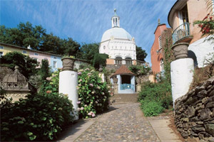 Inspired by Portofino in Italy, Portmeirion is an elaborate folly constructed between 1926 and 1972 by an eccentric Englishman. Photo / Visit Wales
