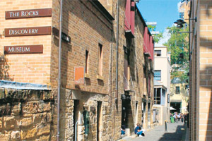 Some of the buildings and streets in The Rocks date back to the early colonial days. Photo / Matthew Wright.