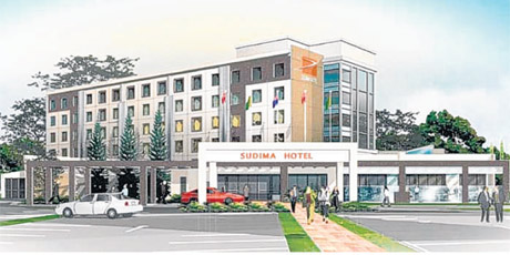 An architect's drawing of a new hotel at Auckland International Airport. Photo / Supplied