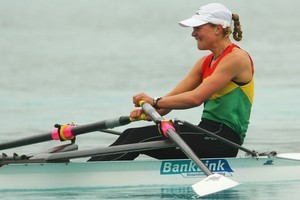Jaime Nielsen in her rowing days. Photo / Getty Images