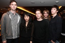 L to R , Naked and Famous : Jesse Wood, Alisa Xayalith, Tom Powers, David Beadle and Aaron Short, Photo / Herald on Sunday. L to R , Naked and Famous : Jesse Wood, Alisa Xayalith, Tom Powers, David Beadle and Aaron Short, Photo / Herald on Sunday.